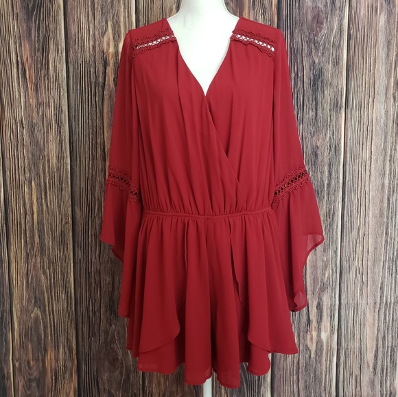 Plus Size Bell Sleeve Romper - Picture 3 of 5